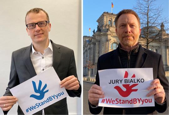 Members of the German Bundestag take over godparenthood for Yury Bialko and David Mastsitski