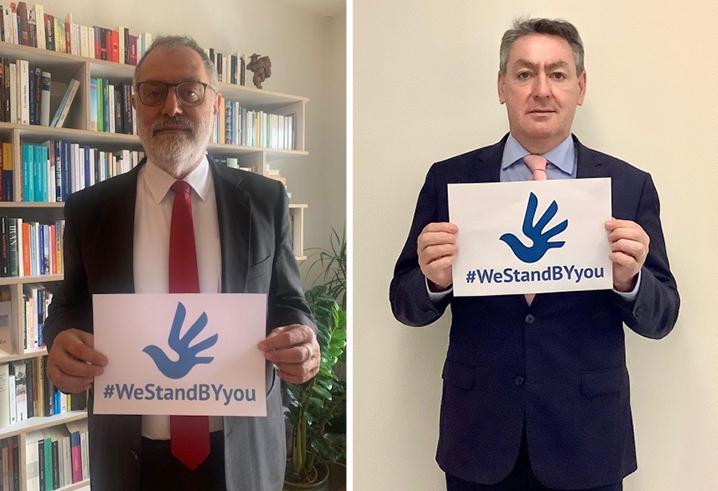 Members of Parliament from Switzerland and Ireland take over godparenthood for Aliaksandr Rayentau, Siarhei Drazdouski and Hleb Hatouka