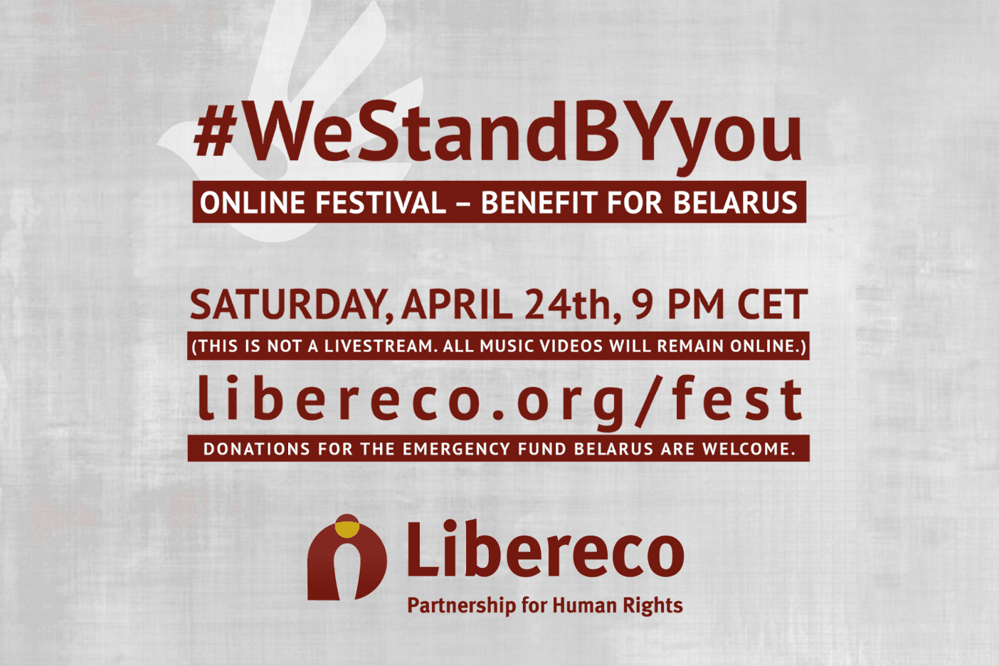 #WeStandBYyou: Online solidarity “festival” for Belarus