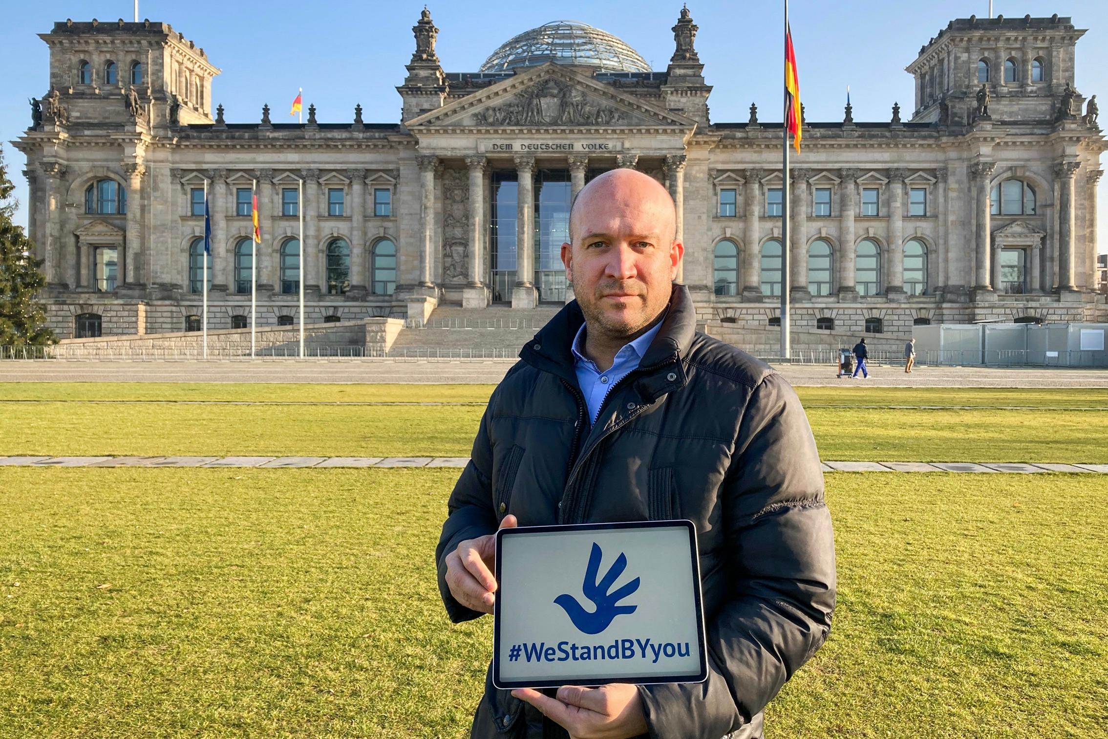 Members of the European Parliament and German Bundestag take over godparenthood for Maryia Kalenik, Ihar Prazhennikau and Pavel Niadbaila
